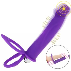 Vibrador con correa para doble penetración