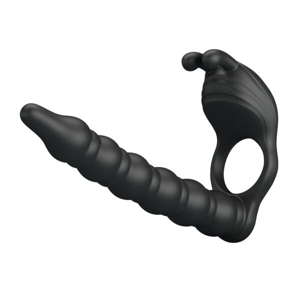 Anillo Vibrador Doble Penetración con Estimulación de Clítoris - Imagen 4